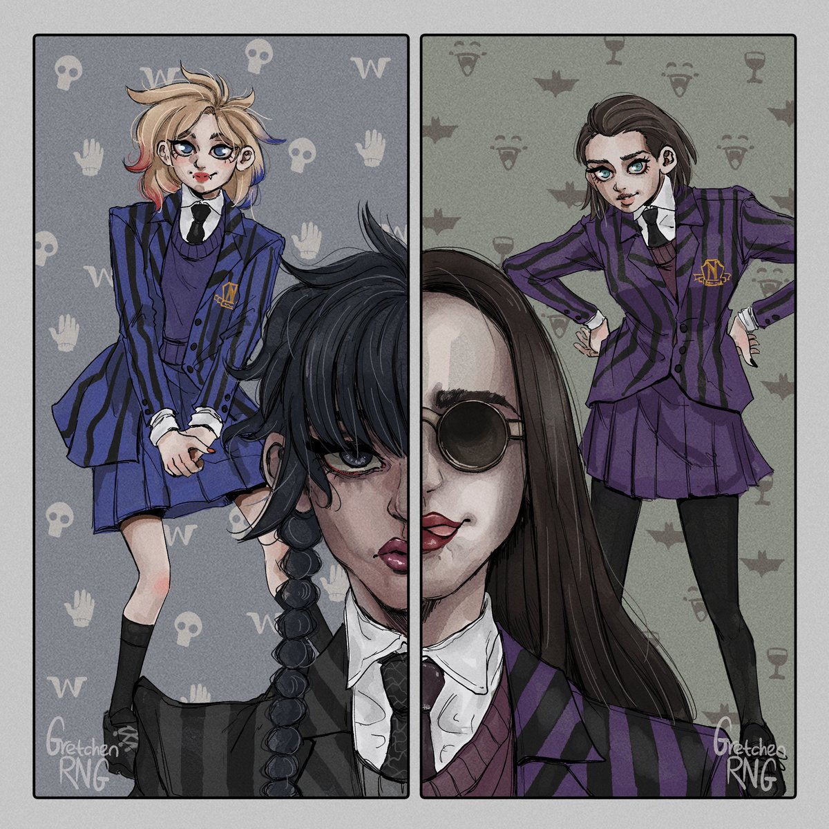 gretchenrng's tweet photo. Help me. I'm getting obsessed with Yokovina. Please. LOOK AT THEM!!!
Divina is just... *gay panic*
.
#wenclair #wednesdayaddams #enidsinclair #yokovina #wednesdaynetflix https://t.co/PvE5k4VNGj