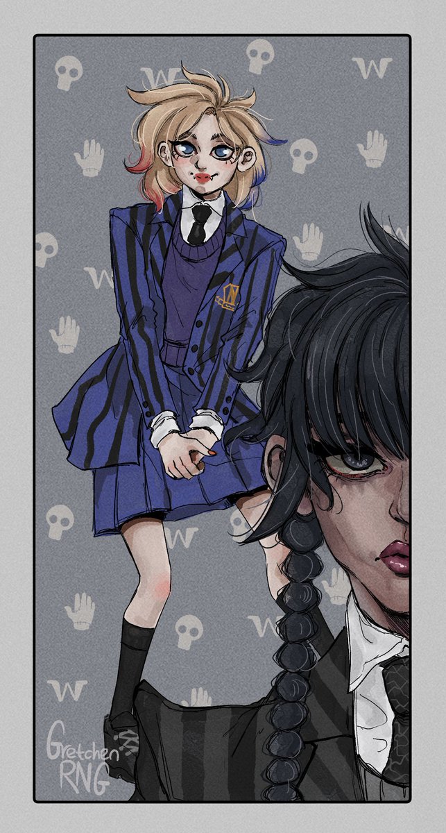 gretchenrng's tweet photo. Help me. I'm getting obsessed with Yokovina. Please. LOOK AT THEM!!!
Divina is just... *gay panic*
.
#wenclair #wednesdayaddams #enidsinclair #yokovina #wednesdaynetflix https://t.co/PvE5k4VNGj