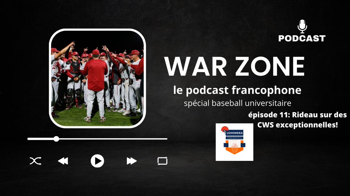 leHomERofficiel's tweet photo. ⚾ Un peu moins d'une semaine après la fin de la saison universitaire, revenons sur des #CWS incroyables !
Youtube
https://t.co/ICS0e23Qsv
Plateformes d'écoute:
https://t.co/bNuUxIzaK5
#NCAA #baseball #helluvaseason https://t.co/cOJA2DVojo