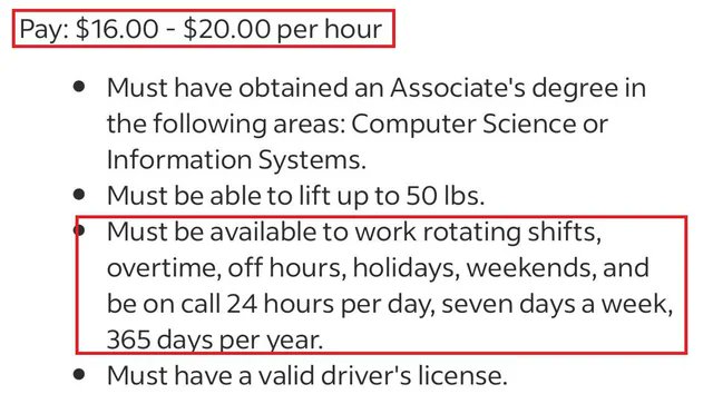 "No one wants to work 24/7/365 anymore."