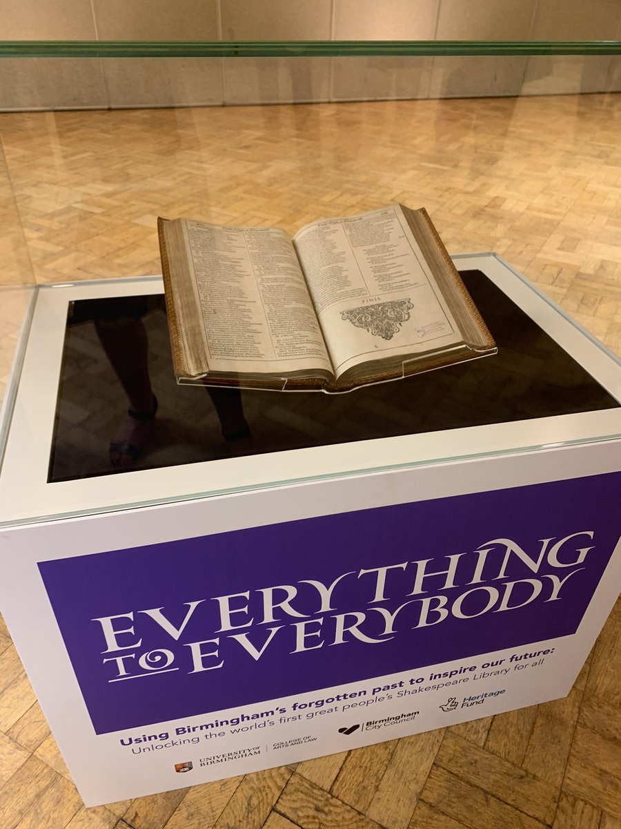 KarenGrinsell's tweet photo. Silhillians had the rare opportunity to see Shakespeare’s Folio here in #Solihull today. It’s only allowed out in daylight for a few hours. An amazing opportunity @coretheatresol by @E2EShakespeare @SolihullCouncil for #Festival36 https://t.co/lUm03gvtmq