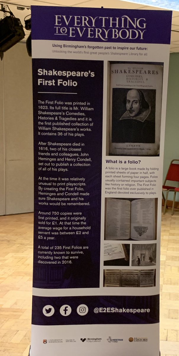 KarenGrinsell's tweet photo. Silhillians had the rare opportunity to see Shakespeare’s Folio here in #Solihull today. It’s only allowed out in daylight for a few hours. An amazing opportunity @coretheatresol by @E2EShakespeare @SolihullCouncil for #Festival36 https://t.co/lUm03gvtmq