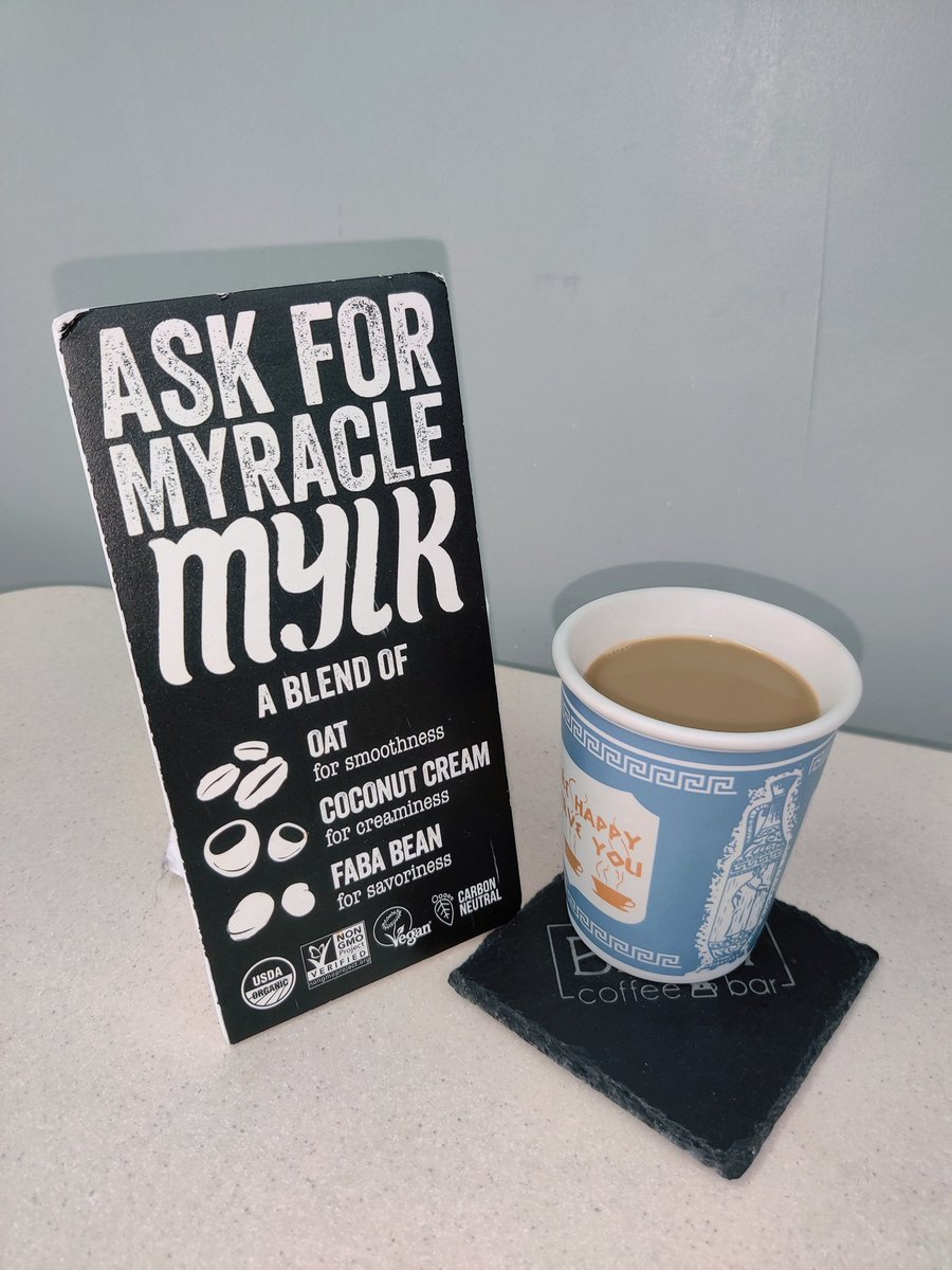 Brewmatawan's tweet photo. Experience taste &amp; culture at 1Brew! We use @myracle_kitchen myracle mylk, infusing it's creamy texture with our pour overs &amp; signature drinks. Sip from iconic Anthora Greek cups for NYC charm found only at Brew. #CraftCoffee #MyracleMylk  #BrewCoffeeBar https://t.co/ulHyDJ24st