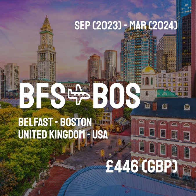 BFSCheapFly's tweet image. ✈️ Belfast (BFS) to Boston (BOS) for only £446 (GBP) roundtrip 💸
536 live dates on Adventure Machine. - get the app on iOS or Android #belfast #belfastcity #belfastireland #belfastfood #belfastblogger #belfastsink #belfastmaine