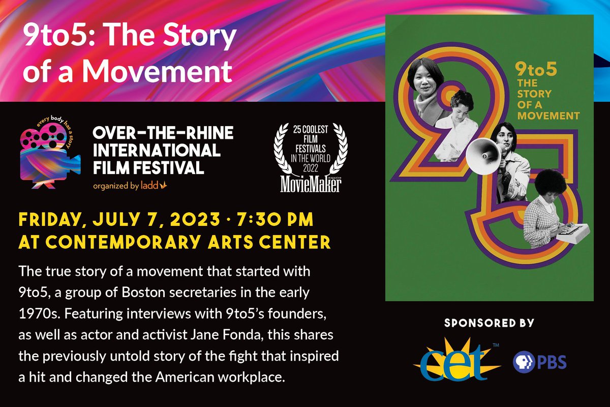 Join us at the Contemporary Arts Center on Friday July 7th at 6:00PM for a reception before the screening of 9 TO 5. Hosted by @WIFCincinnati