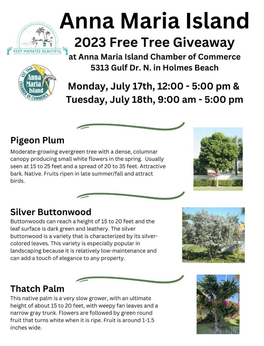 ManateeBeautiFL's tweet photo. Need some shade? 

Come get a tree for free! 

#AnnaMariaIsland #free #trees https://t.co/ahjIAXz1Aw