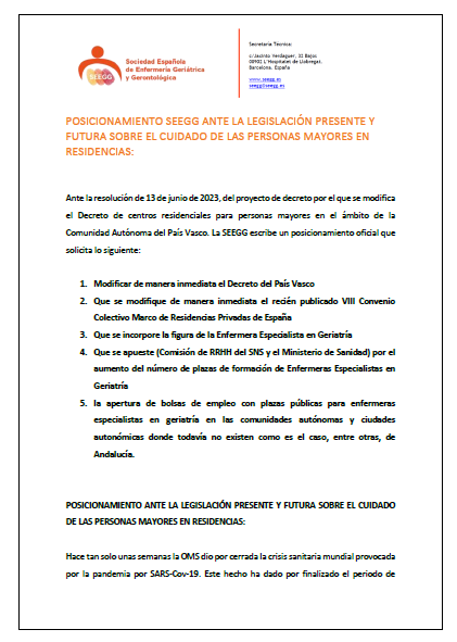 #NotadePRENSA Posicionamiento SEEGG en contra de la legislación actual sobre #cuidados en #residencias #CuidadosDeCalidad #SinEnfermerasNoHayCuidados seegg.es/2023/07/02/pos… Nos ayudáis a difundir? Un Rt PLIS