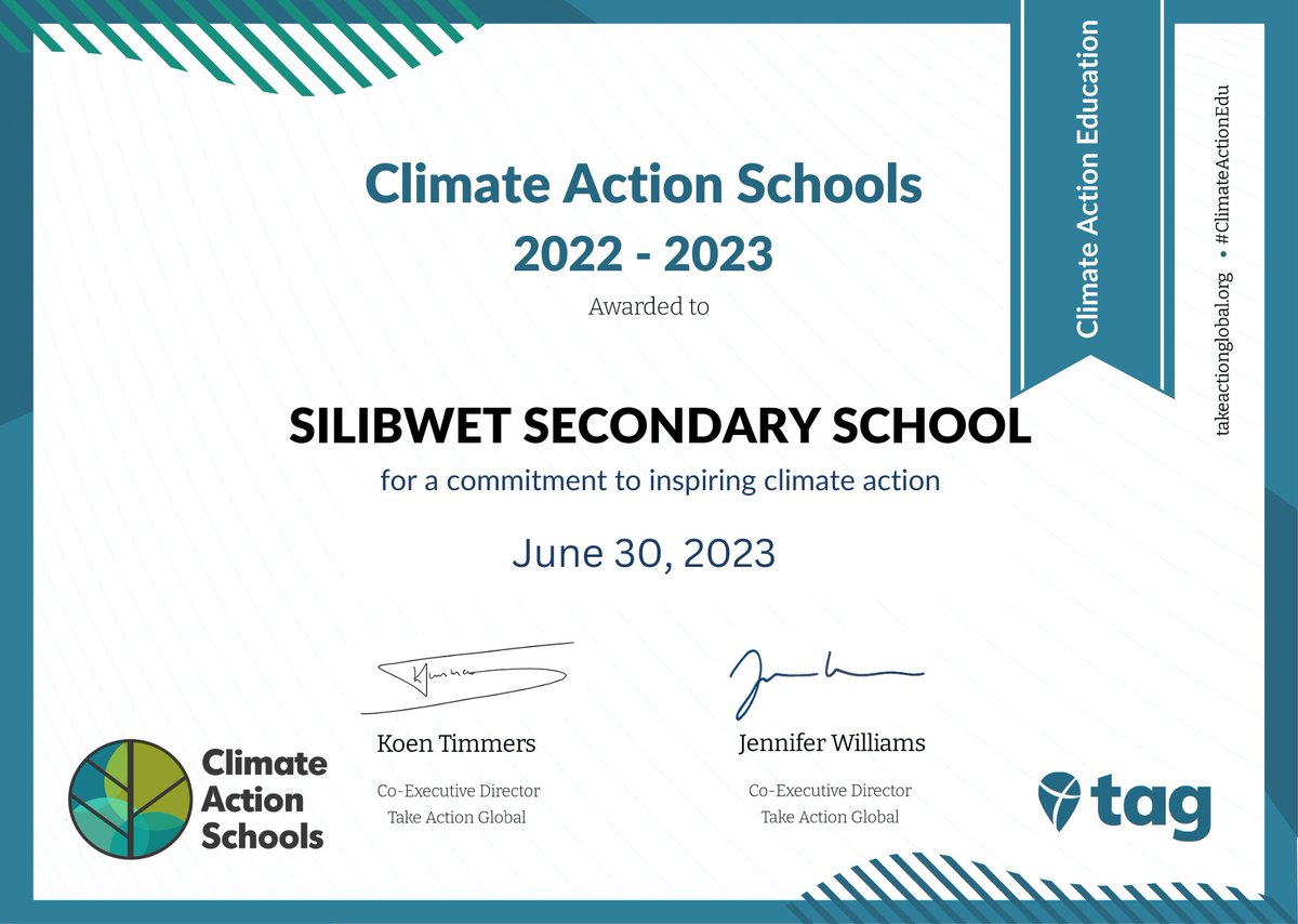 OSBORNMKAMAU's tweet photo. We are proud to announce that our school has been recognized as a Climate Action School for 2023. Congratulations to our school community of educators, students, and parents! Join us in taking action for the planet with #ClimateActionEdu! @TakeActionEdu #SDG13
#strongschools https://t.co/kJEwj7cejK