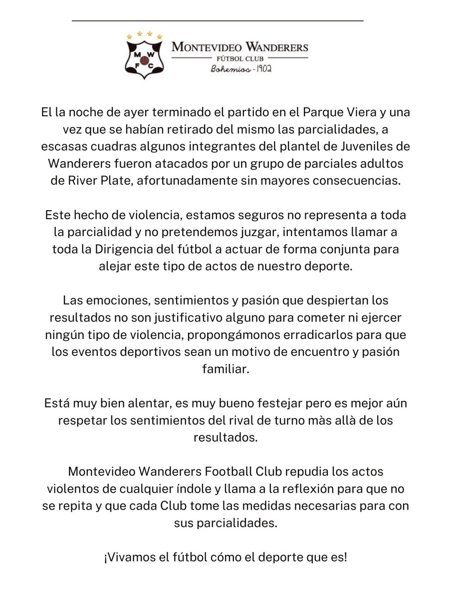 mwfc_oficial's tweet photo. 📄 Comunicado de 𝐌𝐖𝐅𝐂 a la opinión pública. https://t.co/3j17YqvPQz
