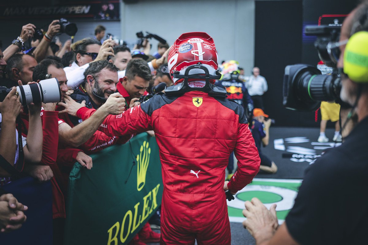 ScuderiaFerrari's tweet photo. Back on the podium 💪 

#AustrianGP 🇦🇹 #F1 https://t.co/iN4NGtcCHe