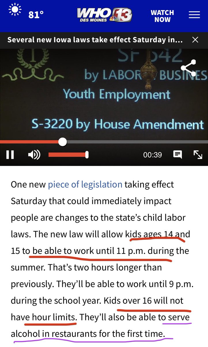 DrEricDing's tweet photo. CRUELTY—14 year-olds can now work in meat🥩 cooler facilities, 15 year-olds can work in factory assembly lines, &amp; 16 year-olds can serve alcohol🥃. Welcome to Iowa—land of child labor abuse thanks to cruel labor laws by @IAGovernor @KimReynoldsIA @IowaGOP.
https://t.co/PFOsP3MN3Z https://t.co/UjUEiXvwnG
