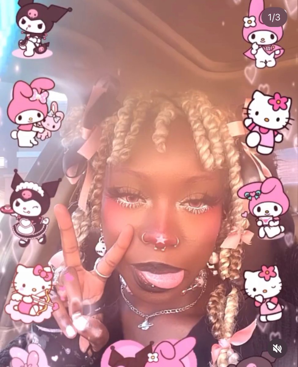 swaggynuri's tweet photo. he took me to a japanese stuffie store and got HIMSELF a pink kuromi😩 this is what i look like btw i’m so flabbergasted https://t.co/4AeWWglsIB