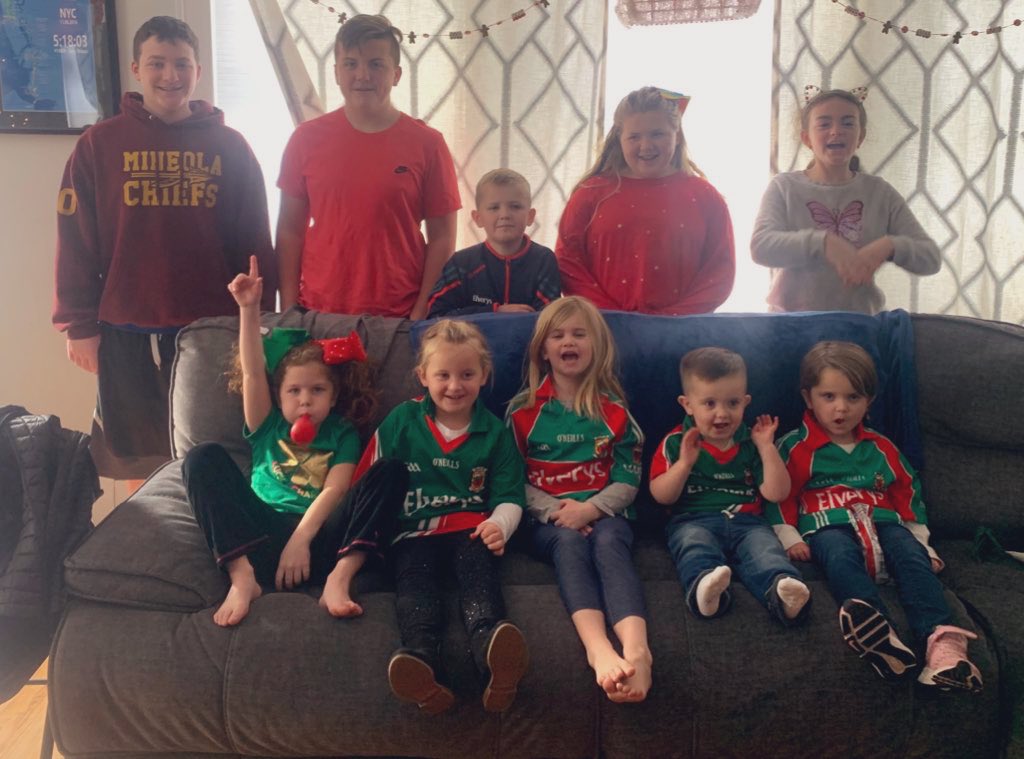 Up Mayo!! Cheering the lads on from Williston Park, New York!! #GAAGO #RTE #GAA