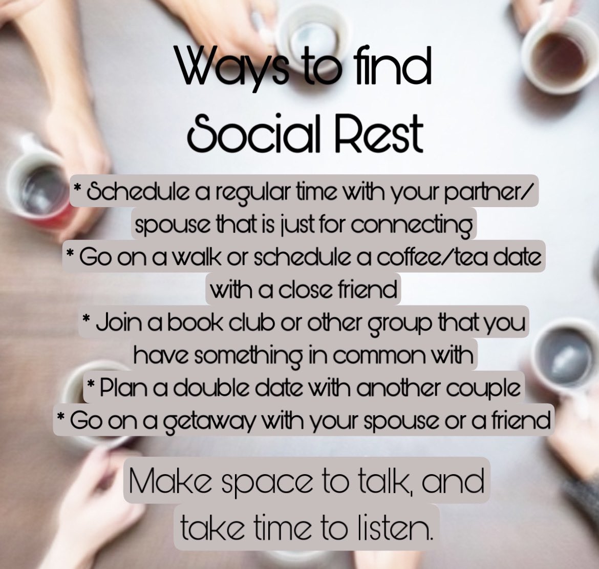 WeneeFitClub's tweet image. Social Rest - It’s probably not what you think. Connection online doesn’t meet all of our human social needs. Be intentional about making space, or it won’t happen.

#WeneeRestWknd #SCLSaturday #SelfCareSunday #WeneeFitClub #WONHO #WENEE @official__wonho @official_WH_jp