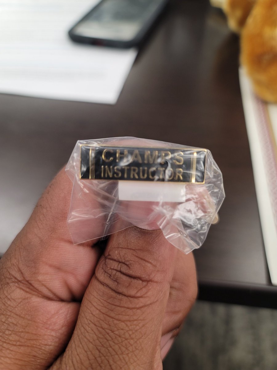 DuffTheStuff110's tweet photo. We made it! Received my first instructor pin for C.H.A.M.P.S instructor. This allows me to enter into classrooms and teach our students about safety and the dangers of Drugs, Alcohol, Gangs etc. I look forward to further educating our youth. #Purpose #LawEnforcementinMinistry https://t.co/VNsUDbuMNw