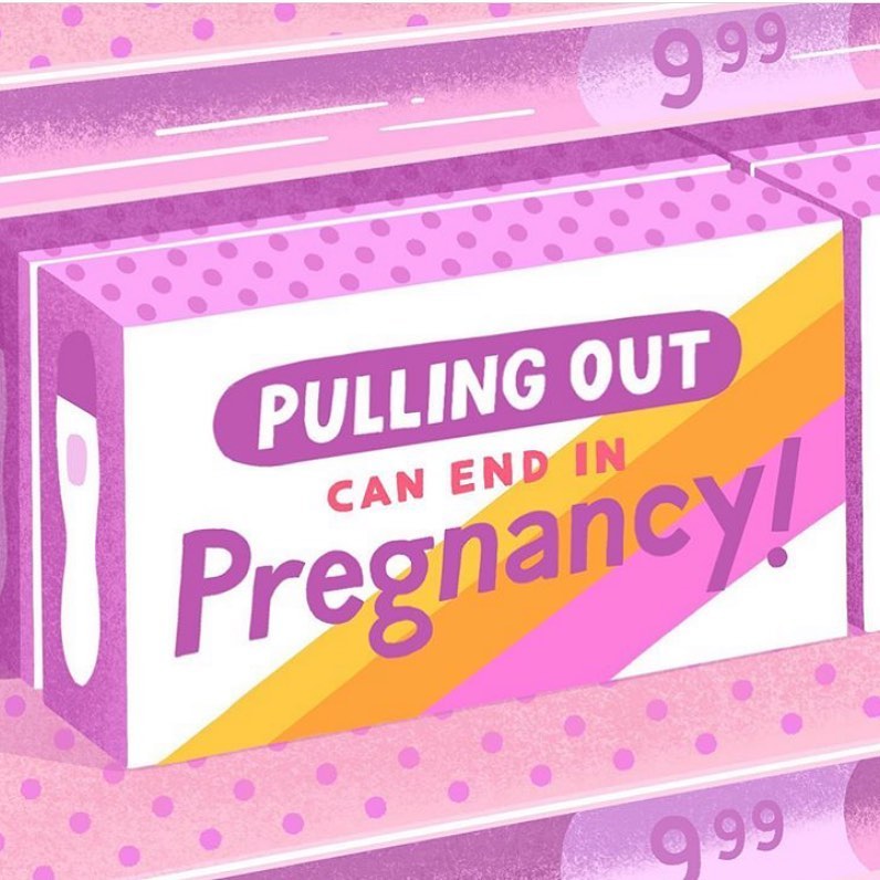 PPFA's tweet image. For every 100 people, about 22 people who use the pull-out method get pregnant every year – about 1 in 5. If an unplanned pregnancy isn’t on your to-do list, having a back-up method on hand can help!

🎨: @sexpositivesexed