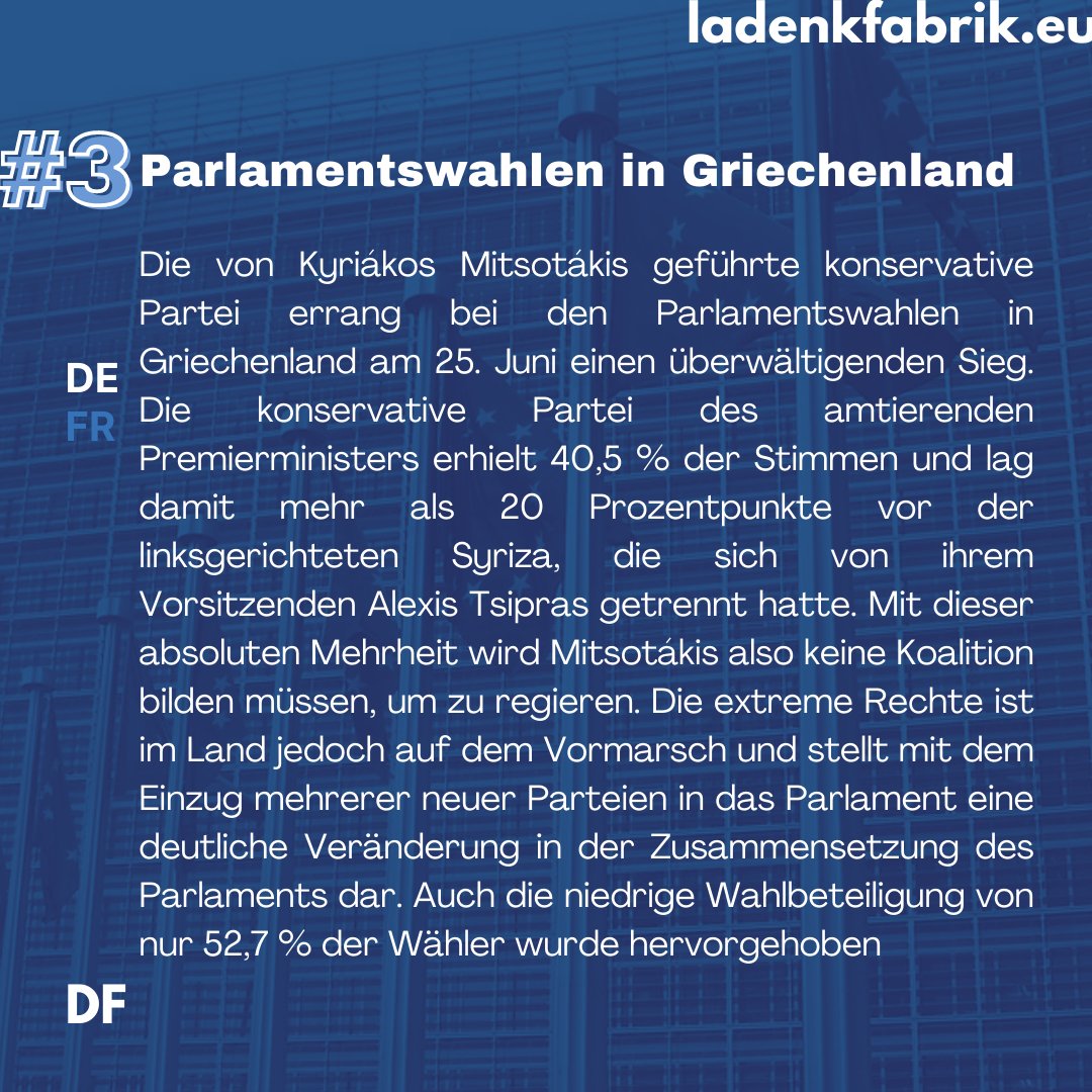 🇪🇺Eine Woche, drei EU-News. Sonntag ist EU-Tag: le #DimanchEU. Von Adrien Becker
