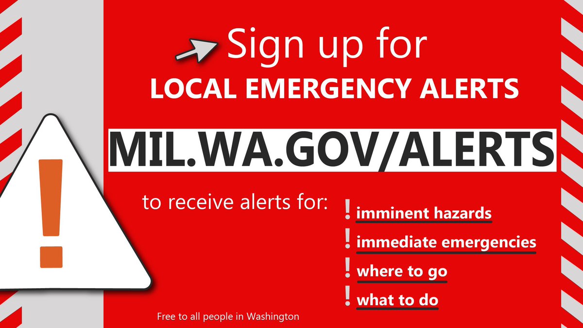 Before you exceed your Twitter rate limits, please make sure you sign up for local alerts. We wouldn’t want your 601st tweet to be an evacuation or tsunami notice. 

You must OPT IN to get them. We have a list of opt in alerts at mil.wa.gov/alerts
