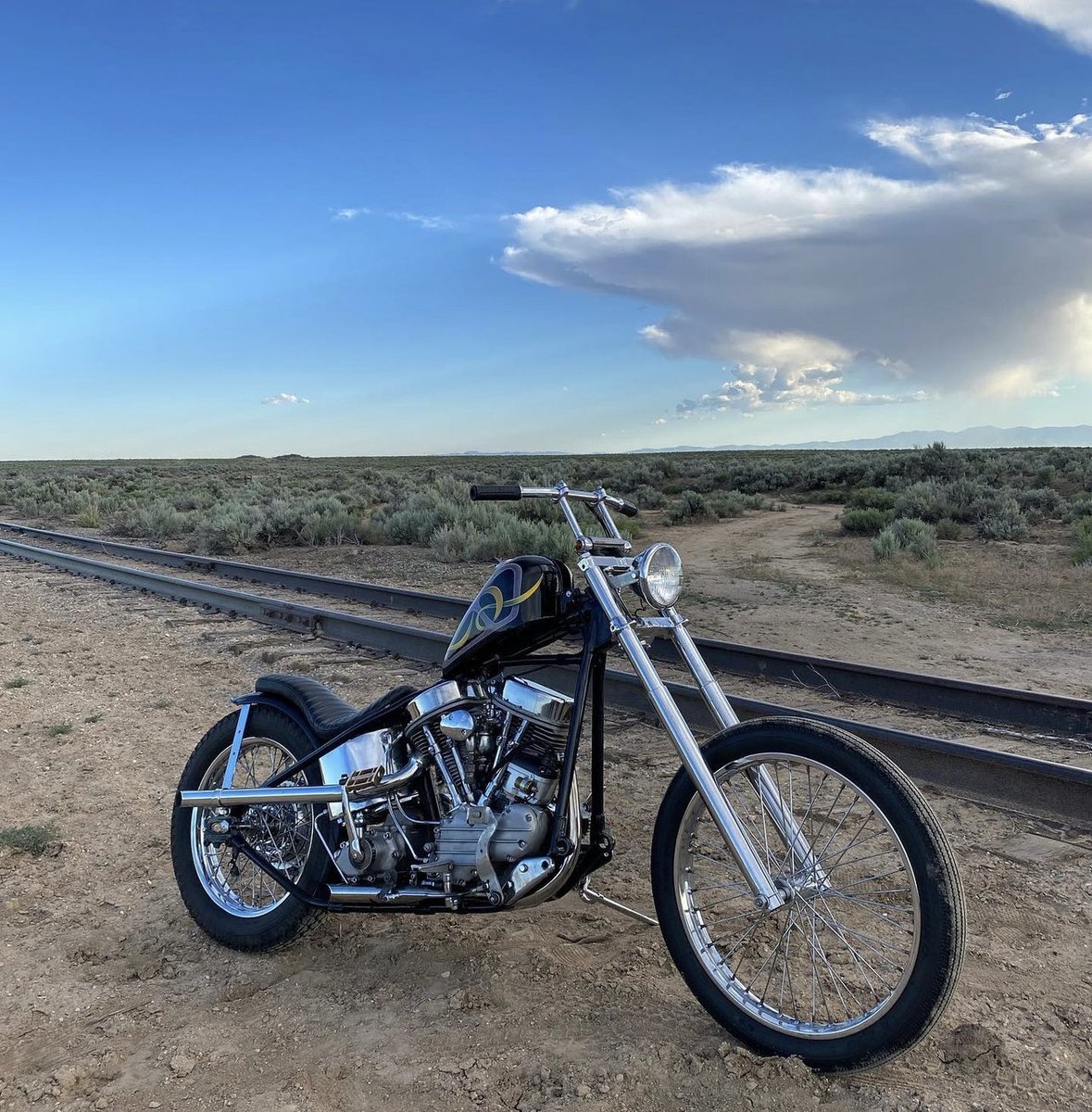 LowbrowCustoms's tweet photo. Ride on the roads not taken. @westonkeisel knows whats up! #choppershit #choppers #chopshit #panheadsforever #becausechopper #chopitbuilditrideit #rideeverywhere #thegoodlife https://t.co/1zN07mCqCQ