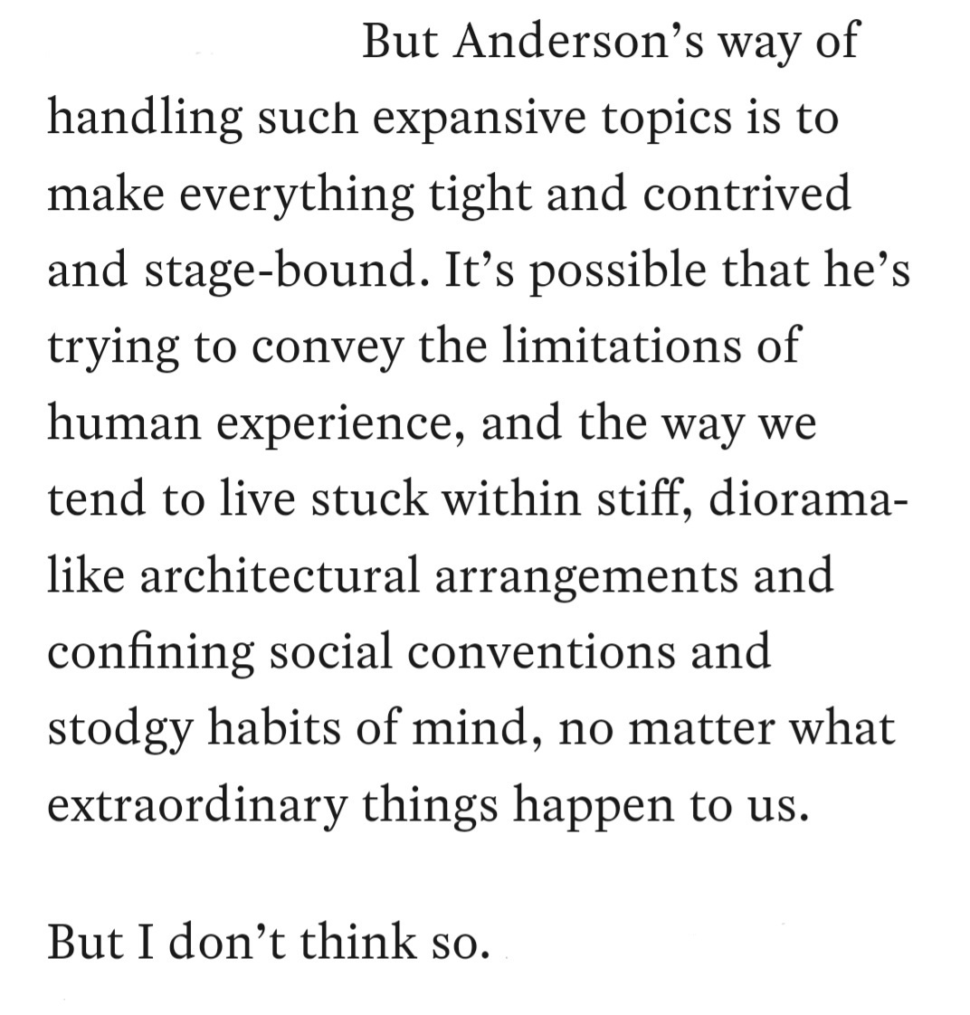 very funny to have a strong enough response to a work that you arrive at a meaningful read of the creator's intent - and the way it extends to their entire oeuvre - only to then say, "nah. couldn't be!"