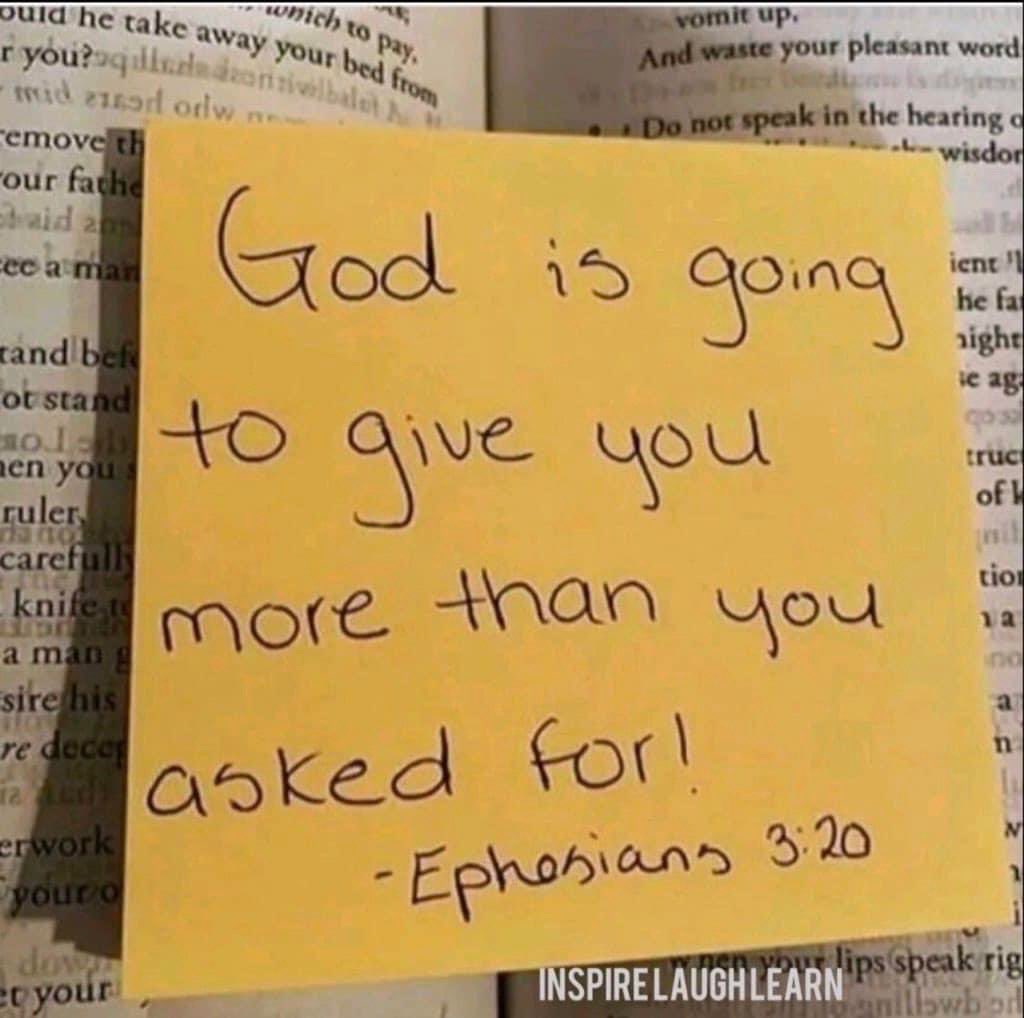 Now unto Him who is able to do exceedingly and abundantly above all we could ever ask, think, or even imagine‼️🙌🏾🙏🏾