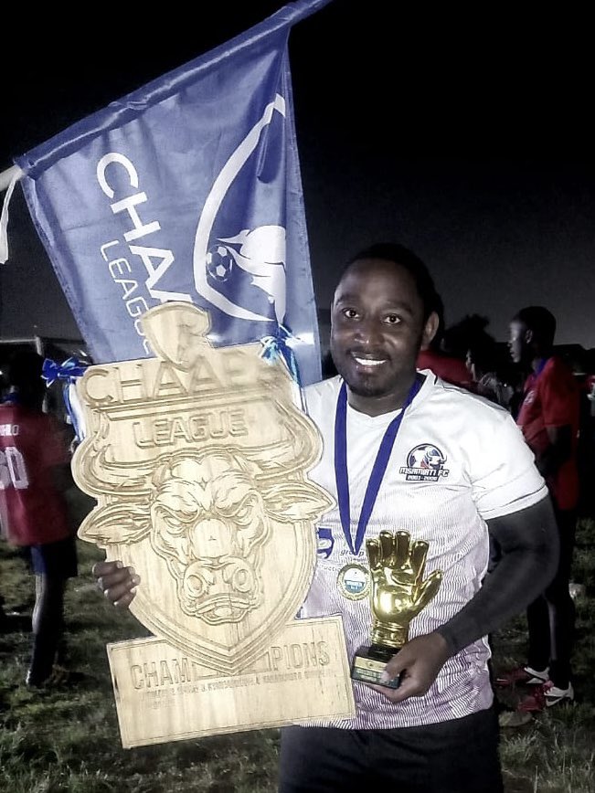 One of the Best moments of my football carrier. Champion 🥇🏆 + Golden Glove Winner CHAAPA LEAGUE SEASON 7 with  Msamiati FC

<a href="/ChaapaLeague/">Chaapa League</a> 
<a href="/msamiatiFC/">#ChaapaLeague Sn7 Champions</a> 

not done yet.