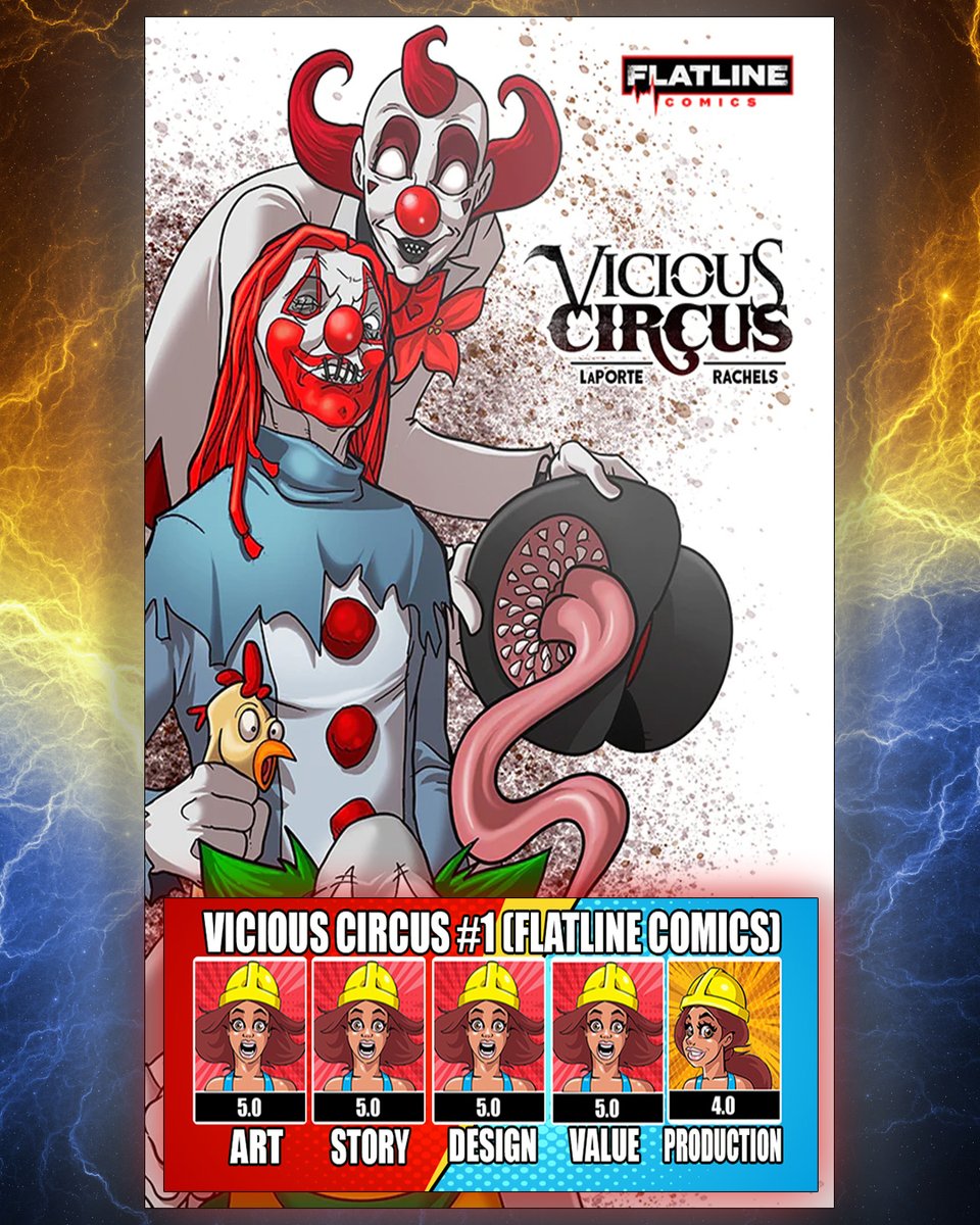 When the circus comes to town, those who harm the young and vulnerable may face the consequences of the clowns’ harsh but much-deserved justice. Check out the review for Vicious Circus at indievolt.com/2023/06/29/vic…
#indiecomics #indie #comics #comicbooks #art #flatlinecomics