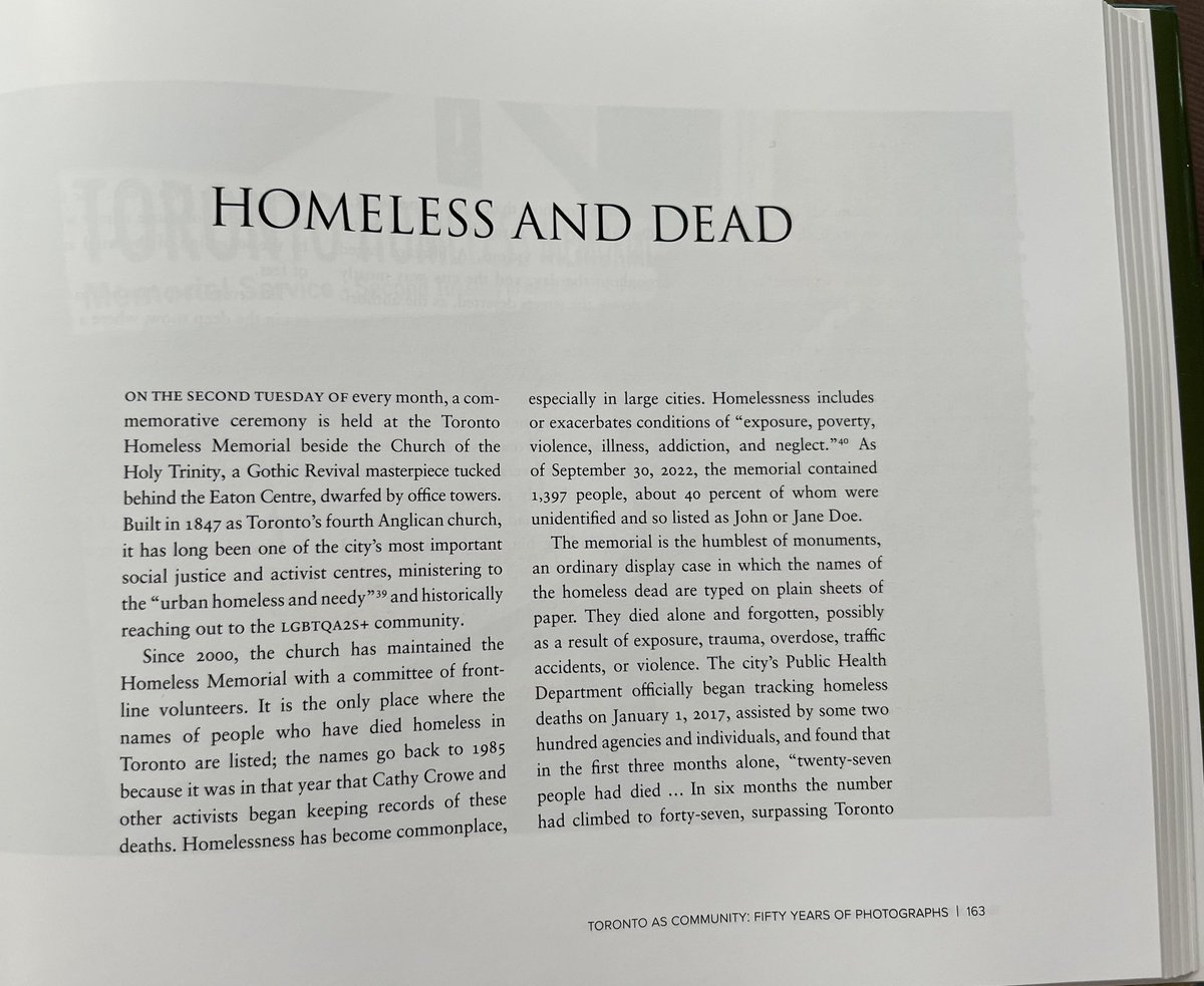 cathyacrowe's tweet photo. 🙏 @VincePeterPaul for this chapter in @cormorantbooks ‘Toronto as Community. Fifty Years of Photography’. @SHJNetwork #homelessemergency #homelessdeaths
People this book is a love story of Toronto. ♥️ https://t.co/Jje60wzey6