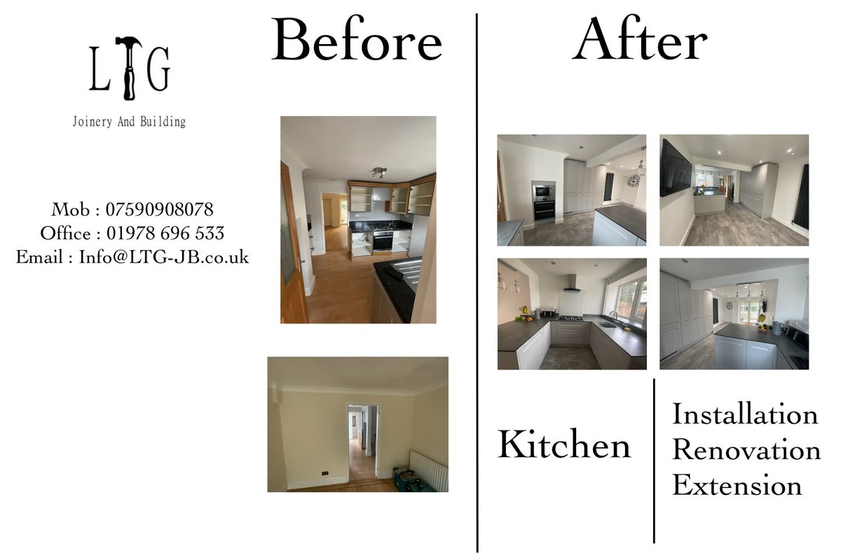 Wrexham kitchen renovation. #WrexhamKitchenInstallers  #wrexham #kitchenfitters #BandQ