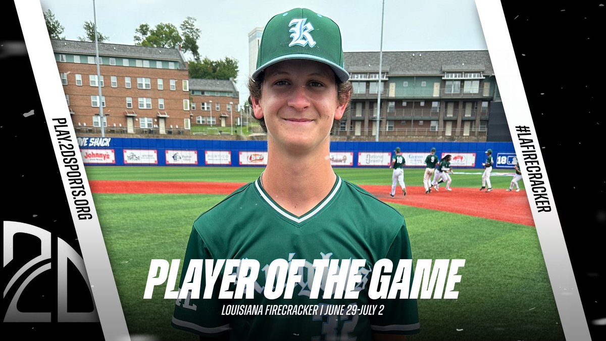 2DsportsbsbPOG's tweet photo. ⭐️ PLAYER OF THE GAME ⭐️
Kade Furr: 6IP, 5K, 5H, 4R, -BB
Summer Team: @knightknation4L
@2DsportsLA
#2DFirecracker https://t.co/8dZOP8LDz0