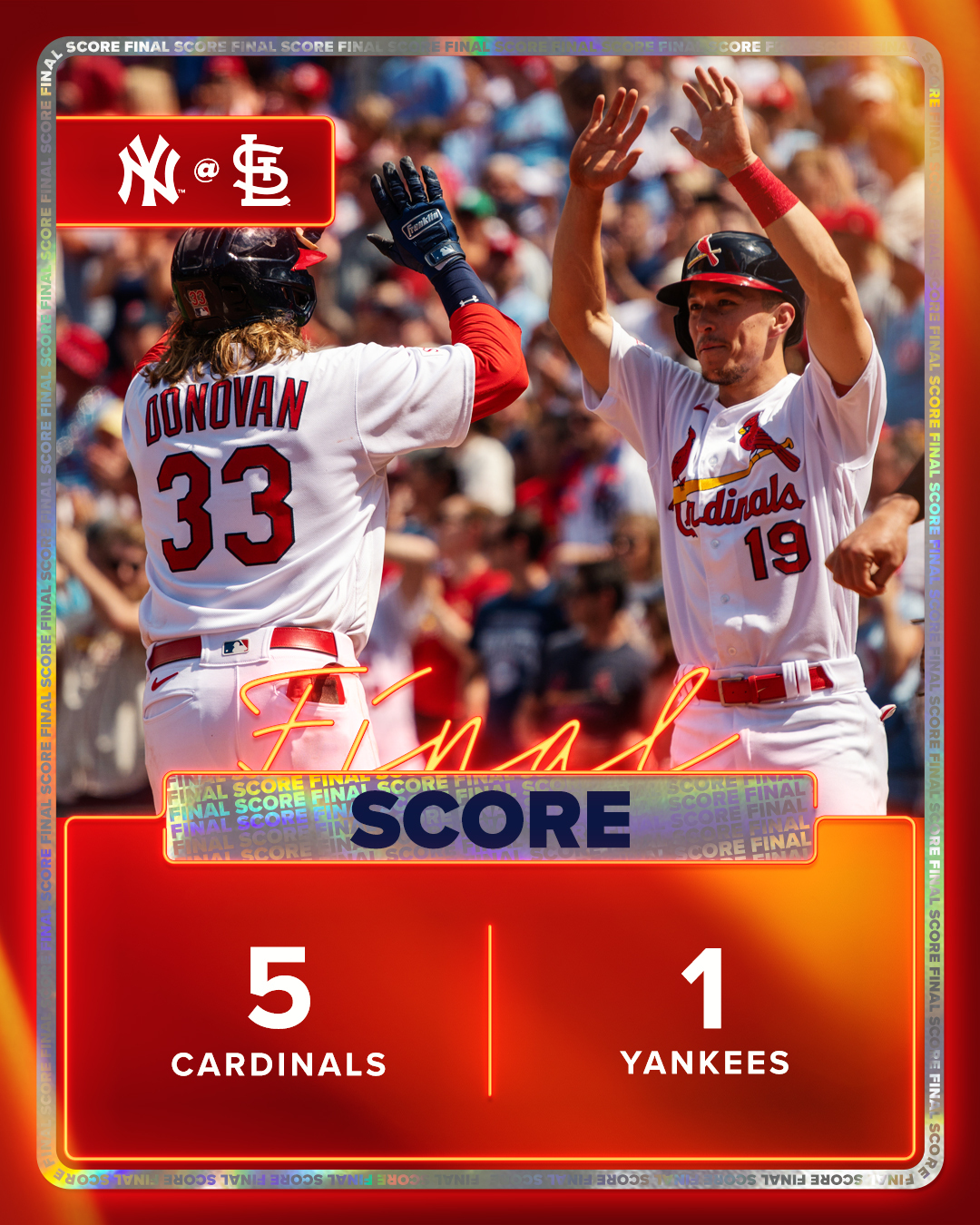 Yankees at Cardinals / Twitter
