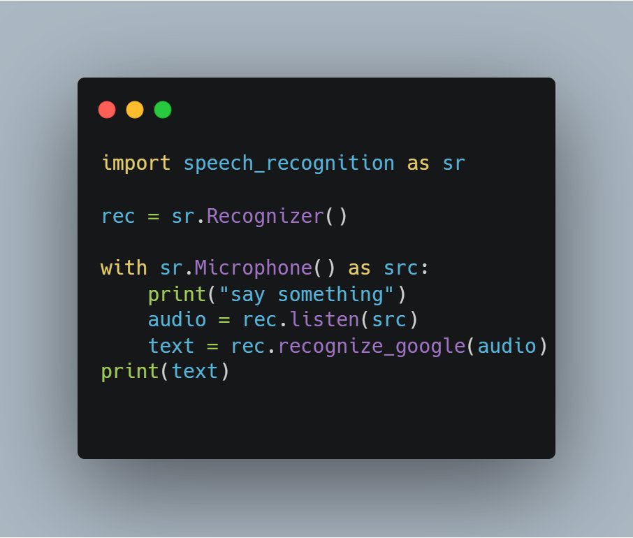 Rizqchafik's tweet image. 🎙️📚 Transform audio to text effortlessly in Python! 🐍💬 Unleash the power of speech recognition and convert spoken words into code-ready text. 🌟🔡 Let your code decipher the voice of sound! #PythonSpeechRecognition #AudioToText #CodeMagic