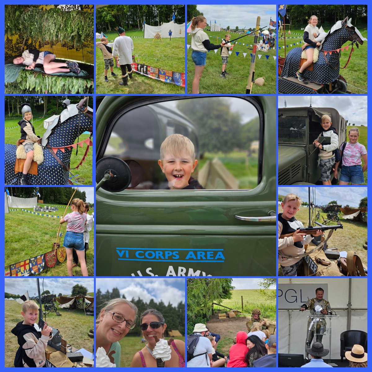 JSawkins's tweet photo. Great day at @CVHISTORYFEST with @susancatley Lots of fun- highlights being archery, jousting and the trenches #chalkevalley #history #livinghistory #knightschool #trenches #jousting #knight #kingarthur #mladyphoebe https://t.co/x3BuS0Ltt3