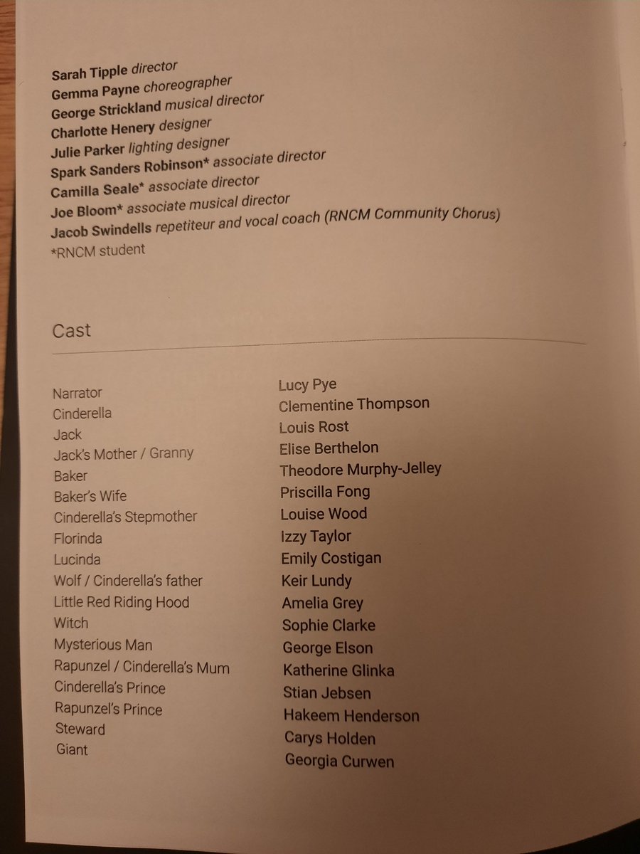 benjrigby1's tweet photo. Had a fantastic time as part of the #CommunityChorus of #IntoTheWoods @rncmlive. Not only was it a joy to work with Sondheim's lyrics but to see this incredible cast right at the starts of their careers. Everyone of them has great things ahead. https://t.co/EOhWDZP7Ev