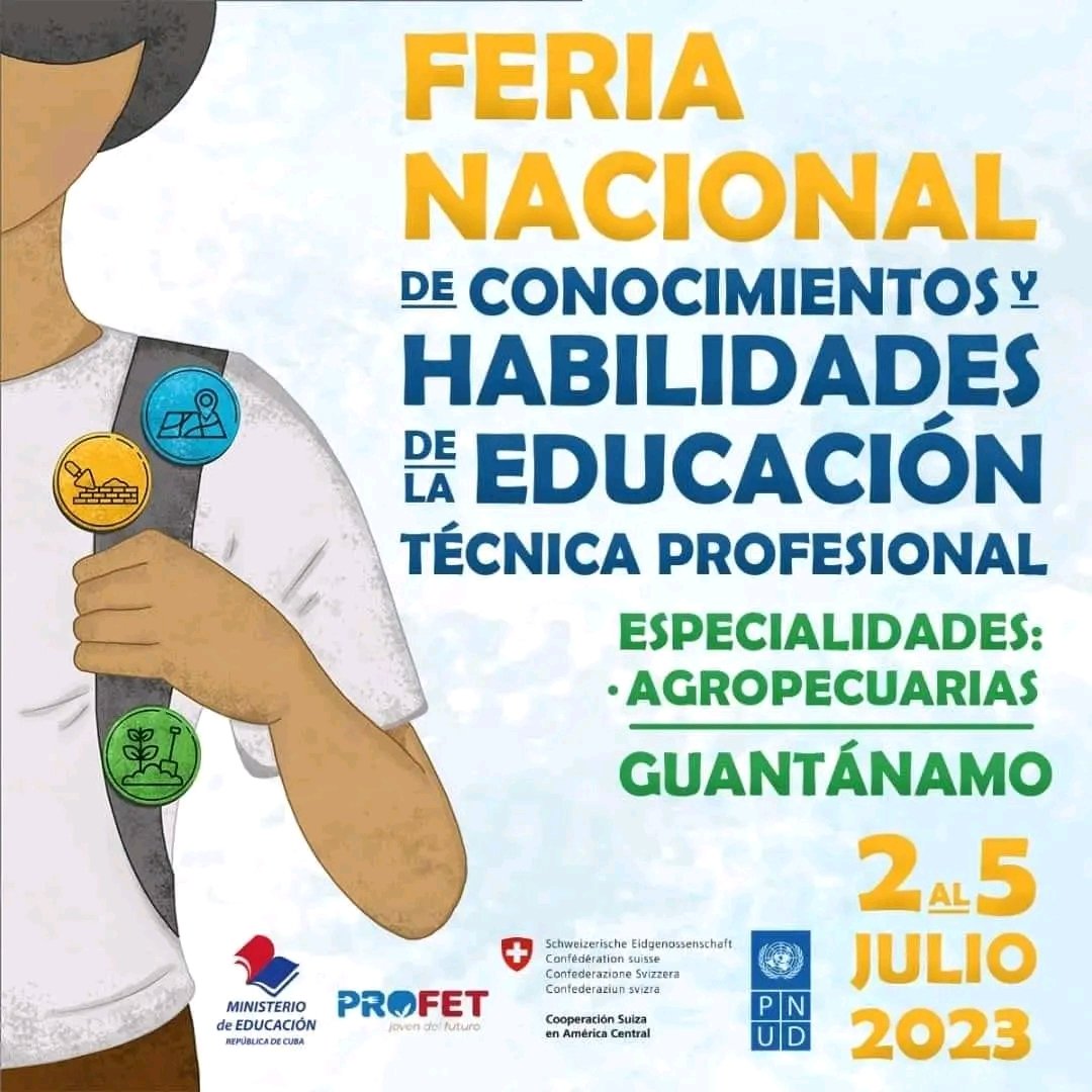 elsa_ena's tweet photo. La Feria Nacional de conocimientos y habilidades de la Enseñanza Técnica y Profesional se desarrollará en Guantánamo. Un espacio para demostrar los avances en la formación de la fuerza calificada de nivel medio superior. #CubaEduca @DiazCanelB @MMarreroCruz @JorgeLuisPerd20 https://t.co/32uP9ZyBhM