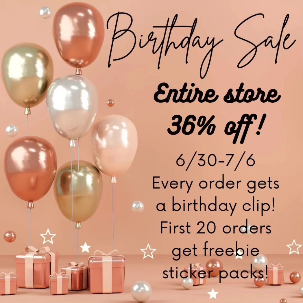 Birthday Sale! 

#etsy #smallbusiness #planner  etsy.com/shop/RUNWITHCR…