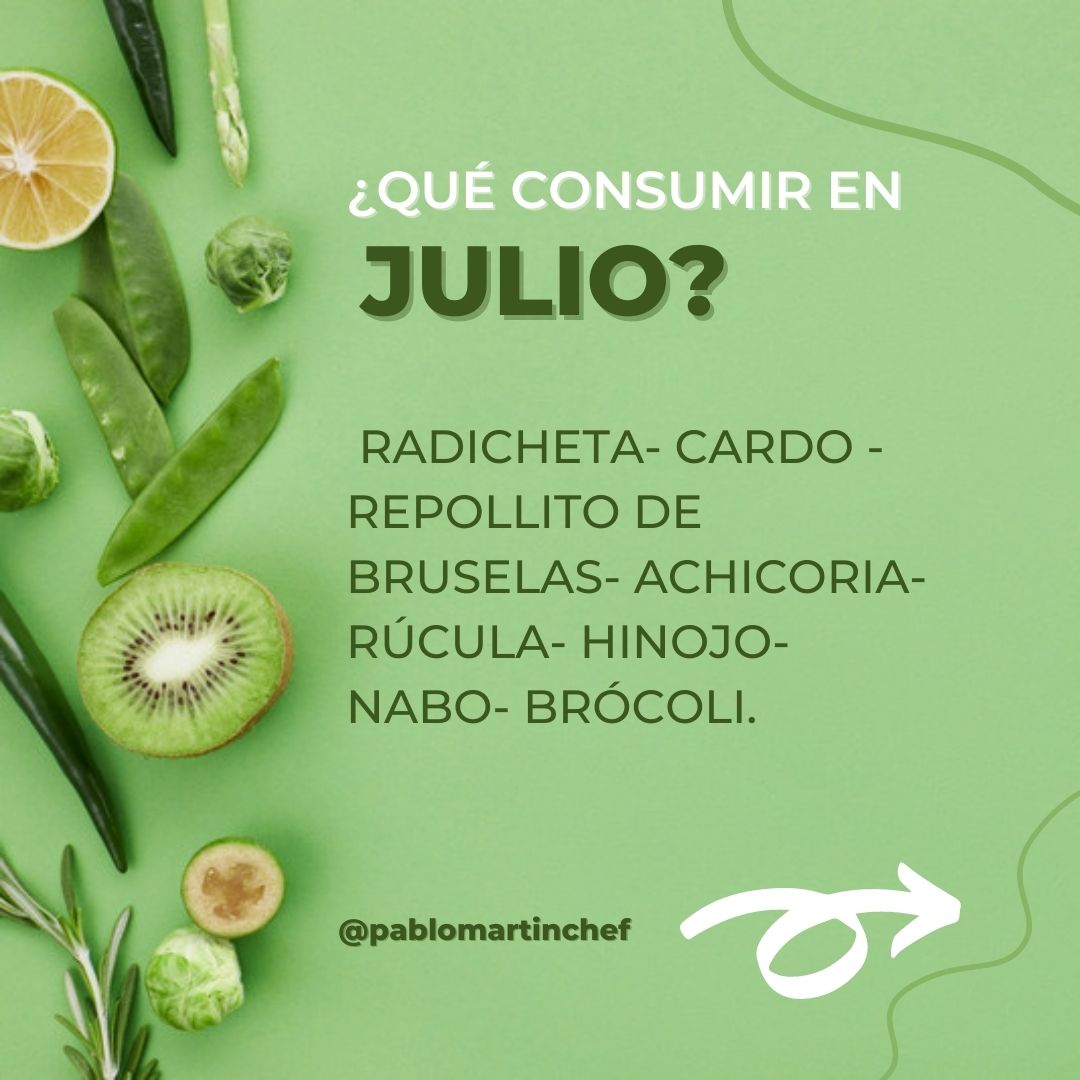 Pablomartinchef's tweet photo. ¿QUÉ CONSUMIR EN JULIO ?
🍃🥦🥕🍓🧄🌽 🍃

Comé productos de estación y, si son orgánicos, mucho mejor.

✍ Contame cuál es tu fruta o verdura preferida de este mes.
#QUECONSUMIR #CALENDARIO #VEGETALESDEESTACION #VEGAN #PLANTBASED #VEGANFOOD #VEGANISM #LOVE #FOOD #PABLOMARTINCHEF https://t.co/o4GOH3ZjBR