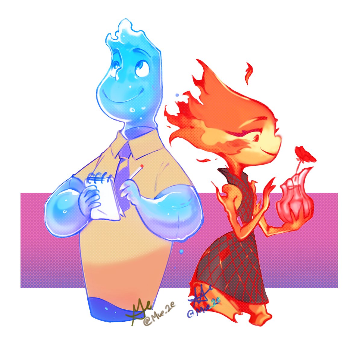 yea i had to draw this....🥲
lovely movie 
#Elemental #ElementalTH