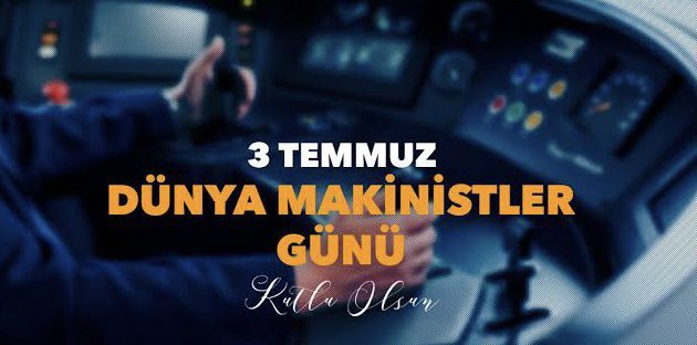 7/24, gece gündüz demeden bu meşakkatli görevlerini yerine getiren tüm makinist arkadaşlarımızla gurur duyuyoruz.
Tüm makinist arkadaşlarımızın 3 Temmuz Dünya Makinistler Gününü kutlar, emniyetli, güvenli, sağlık, sıhhat, huzur içeren yıllar dileriz.

Hayat #UlaşıncaBaşlar