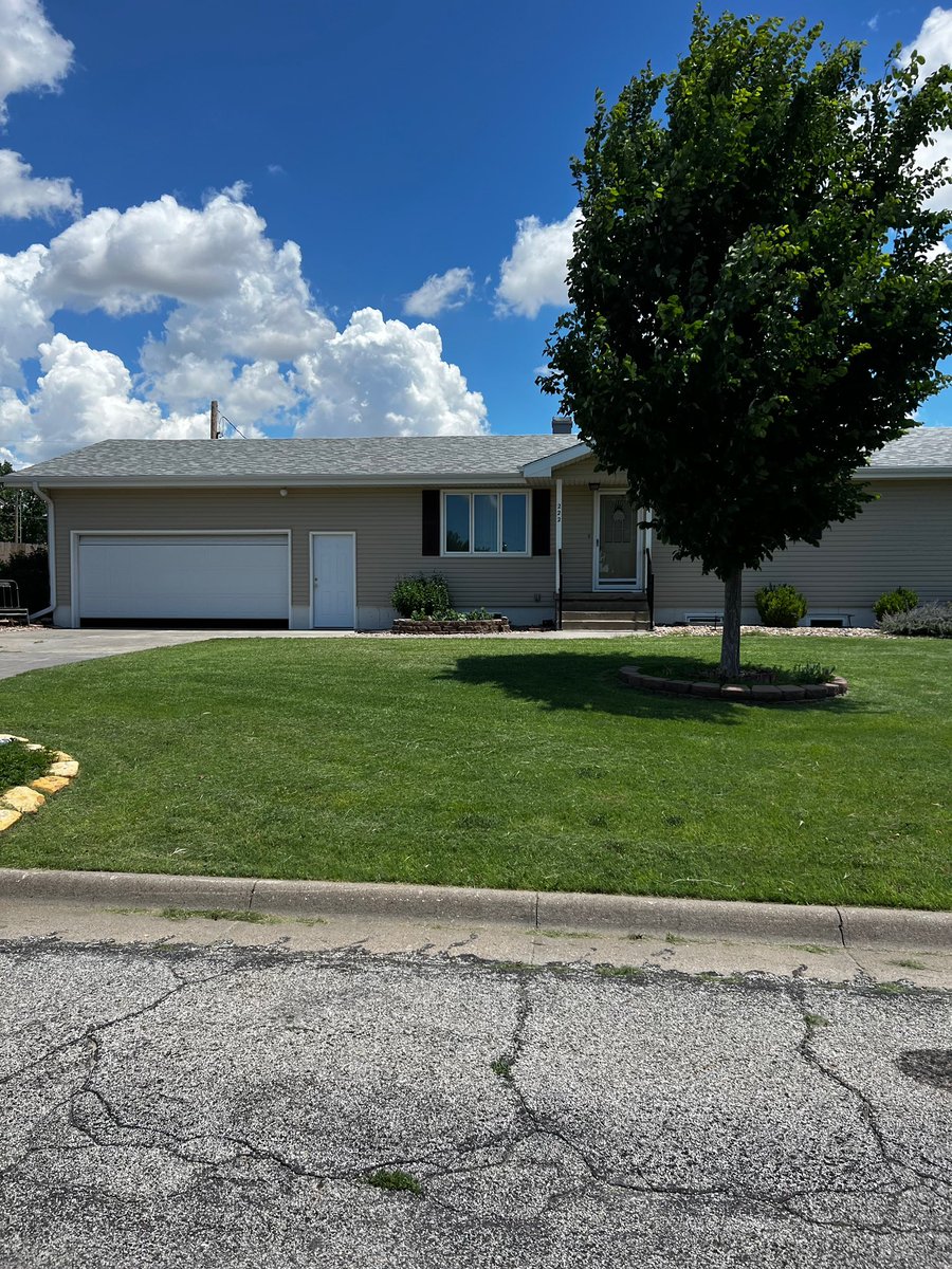Brayden of Wakeeney,KS who is taking part in our 50 yard challenge , mowed his first lawn ! Great job!