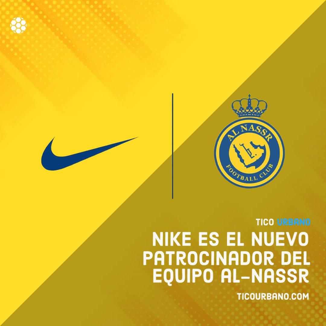 TicoUrbano's tweet photo. #EsOficial: Nike será el patrocinante del Al-Nassr de Cristiano Ronaldo en la temporada 2023/2024. https://t.co/o4d9hCRc6B