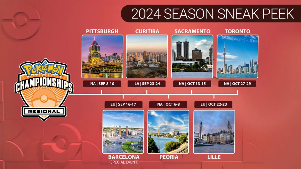 🚨 2024 SEASON 🚨

The first Regional-level events in September and October of the next season have been announced!

🇺🇸 Pittsburgh, PA
🇪🇸 Barcelona
🇧🇷 Curitiba
🇺🇸 Peoria, IL
🇺🇸 Sacramento, CA
🇫🇷 Lille
🇨🇦 Toronto