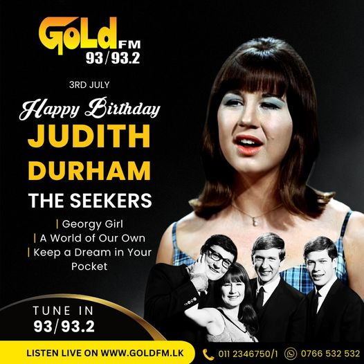 HAPPY BIRTHDAY TO JUDITH DURHAM TUNE IN  93 / 93.2 Island wide    