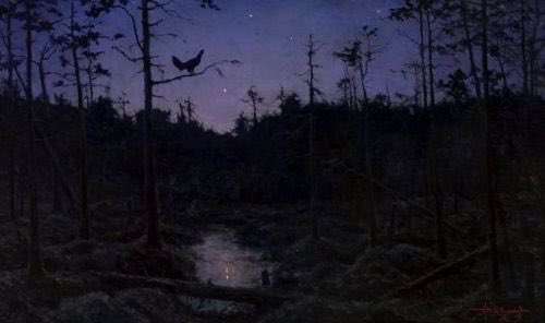 Love this so much that I’m tweeting it again. 🖼️ Mysterious Song of the Wood Grouse, Henryk Weyssenhoff, 1921.