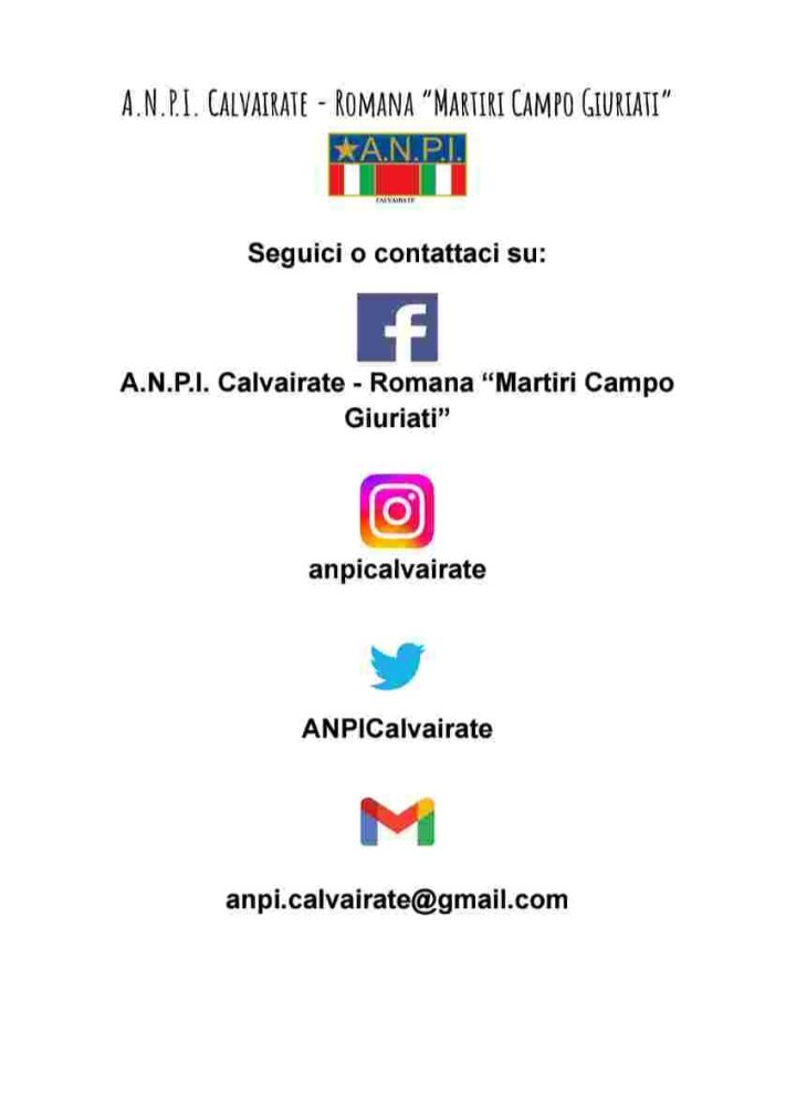 ANPICalvairate's tweet photo. Non avete più scuse 😉
#anpicalvairate #seguici #seguicisuinstagram #seguicisufacebook #seguicisutwitter
#metticiilcuore #rt #contattaci #antifascismo #resistenza #costituzione #diritti #libertà #partigiane #partigiani #oraesempreresistenza #ancorafischiailvento #bellaciao https://t.co/Xs5kYEd8Tm