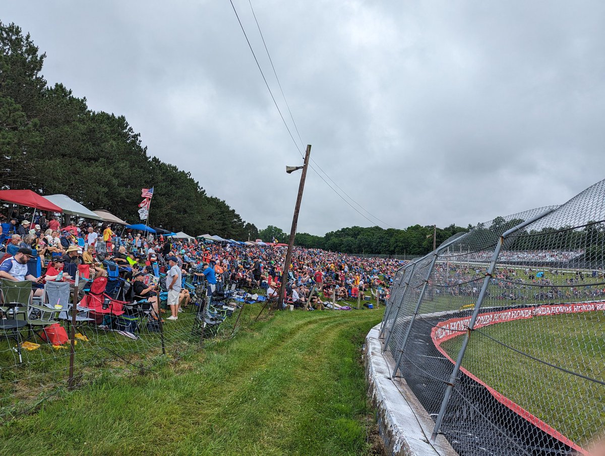 Huge crowd and packed infield for the @IndyCar #Honda200 at @Mid_Ohio