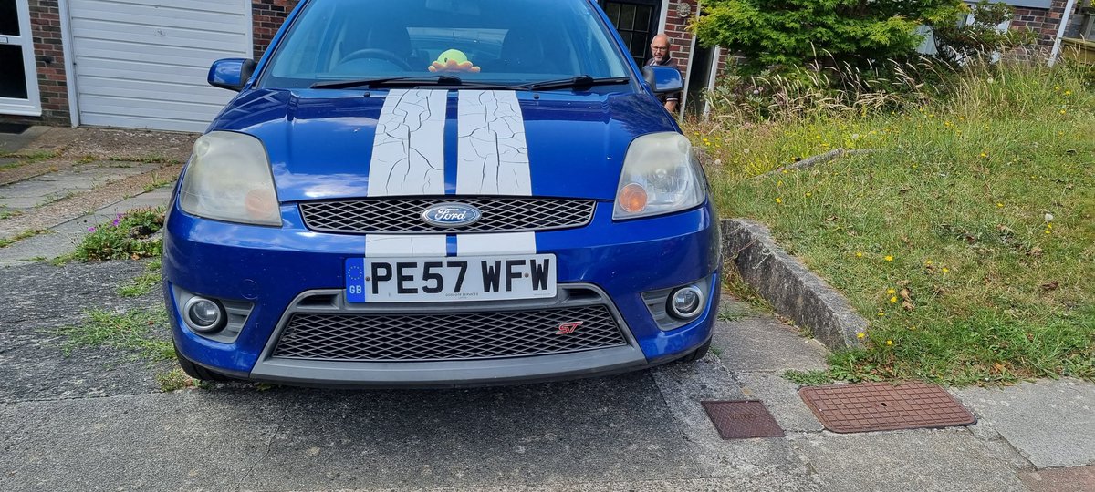 Hit some junk that someone left on the side of the A38 at 70MPH. Shelby got battered but I wasn't going to let that stand. Think between my dad and I grafting away for 3 hours we did a good job! 

Repairs came to about 50P and a few pieces of DIY equipment from the garage 😆