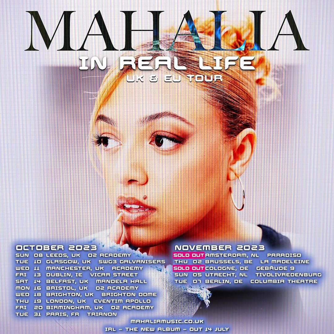 mahalia's tweet photo. 12 DAYS TO GO UNTIL MY ALBUM IS OUT!

And my UK &amp; EU tour starts in October 🥹🥹 tickets are available to buy now through the link in biooooo 
Can’t wait to be on stage with you again! And with a whole new album 🥺🥹😍

You can pre-order “IRL” now 📀
https://t.co/hzNosr5HoQ https://t.co/U0Hncxnbli