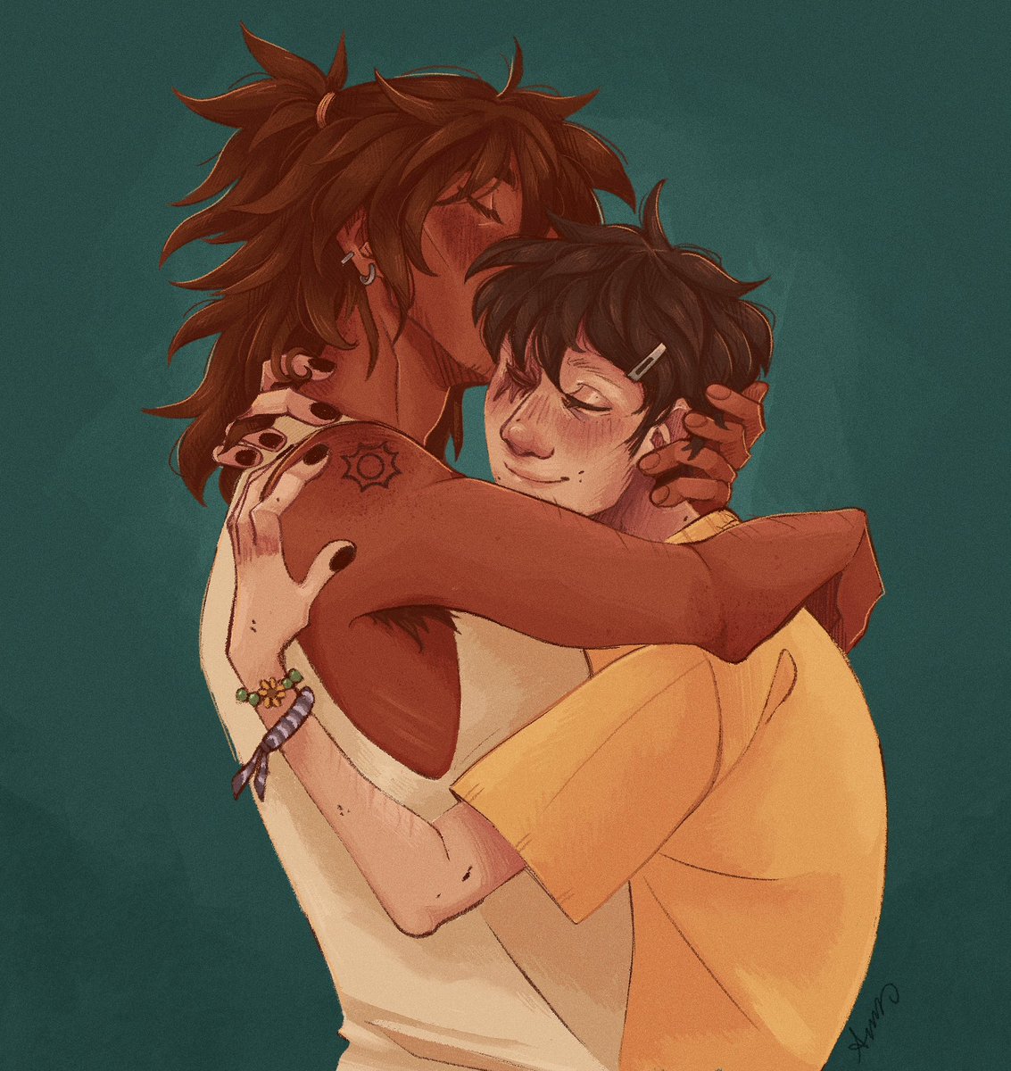 Tender kisses❤️

#OMORIFANART #omorisuntan #omorisunkel