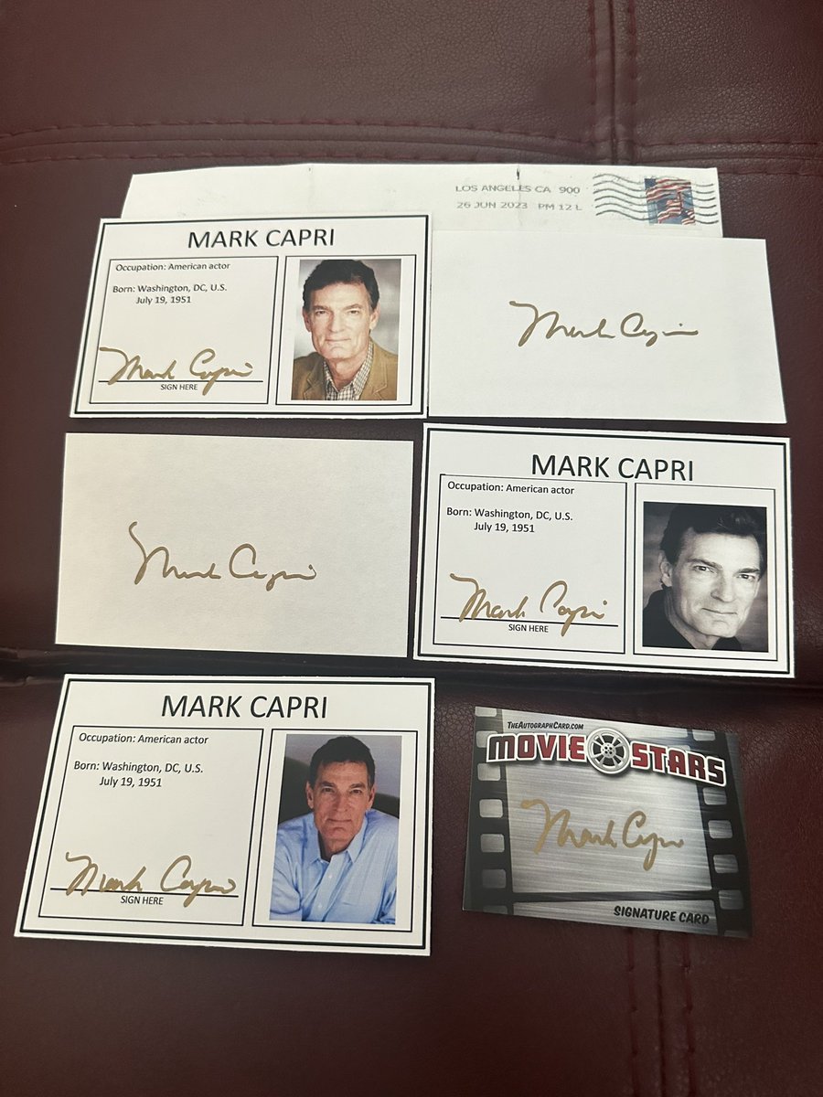 memorabiliaddy's tweet photo. #MarkCapri #actor #TV #movies #TTM #Memorabilia #Autograph #Autographs #AutographCollector #AutographCollection #GreatGuy #ThankYou #TTMSuccess #TTMAutographs #MailDay https://t.co/h3s0r4OAJS